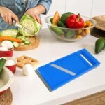 Vegetable Slicer Handheld,Portable Handheld Slicer with Stainless Steel Blade, Mini Mandoline Slicers for Vegetables, Fruits, Potatoes, Cheese, Carrots, Quick Uniform Slice,Blue - Image 7