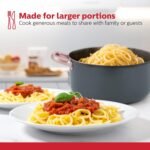 Holstein housewares 5QT Ceramic Non-Stick Casserole, Family Size Stock Pot, Stainless Steel Dual Handles & Glass Lid. Universal Base, Induction Compatible. Use to Marinate, Cook & Serve - Image 3