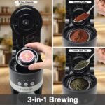 Single Serve Coffee Maker for Pods & Ground Coffee, 6 to 14oz Brew Sizes, Strong Brew Option, Fast Brewing, Compact Design with Removable 40oz Reservoir, Travel Mug Friendly - Image 4