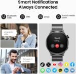 TOZO AMOLED S5 Smart Watch (Answer/Make Calls), 1.43" HD Screen for Men Women 100+ Sport Modes Fitness Watchs with Sleep Monitor, IP68 Waterproof, Stainless Steel Band - Image 3