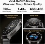 TOZO AMOLED S5 Smart Watch (Answer/Make Calls), 1.43" HD Screen for Men Women 100+ Sport Modes Fitness Watchs with Sleep Monitor, IP68 Waterproof, Stainless Steel Band - Image 5