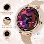 Smart Watches for Women Answer/Make Call, 1.19" AMOLED Smartwatch with Bluetooth for Android iOS Phones, IP68 Waterproof Fitness Tracker with Heart Rate SpO2 Sleep Monitor, Rose Gold - Image 4