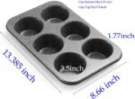 Monfish extra large muffin pan jumbo cupcake tray Carbon steel stone finish 3.5 inch cup - Image 5