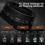 Espresso Grinder, Burr Coffee Grinder with 51 Grind Settings, Precision Timer, Stainless Steel Coffee Grinder with Easy Cleaning, Anti-Static Design & 3 Operation Modes - Image 3