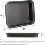 Lyellfe 3 Pack Rectangle Baking Pan, Non-Stick Cake Pans for Oven, 13 x 9 Inch Deep Cookie Sheet Tray for Brownie Lasagna Casserole Bread, BPA Free - Image 3