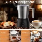 Secura 17oz Electric Milk Frother and Steamer, Stainless Steel Detachable Milk Jug, 4-in-1 Hot & Cold Foam Maker for Latte, Cappuccino & Hot Chocolate, BPA & Teflon-Free, Dishwasher Safe - Image 3