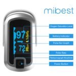 mibest OLED Finger Pulse Oximeter, O2 Meter, Dual Color White/Silver - Image 5