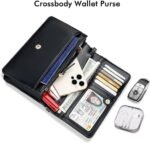 nuoku Crossbody Bag for Women Cellphone Little Purse with Credit Card Slots Lightweight Leather Wristlet Wallet | Cellphone, Little Purse, Lightweight - Image 4