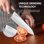 Sunhouse Chef Knife, 7.5 Inch High Carbon Stainless Steel Sharp Kitchen Knife with Ergonomic Handle, Ultra-durable 2-layer Molded Handle, A Useful Chef Gift for Mom and Dad - Image 6