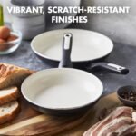 GreenPan Rio 8" and 10" Frying Pan Skillet Set, PFAS-Free, Healthy Ceramic Nonstick Cookware, Stay-Cool Bakelite Handles, Dishwasher Safe, Easy Clean, Durable Performance, Black - Image 5