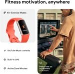 Fitbit Charge 6 Fitness Tracker with Heart Rate, GPS, and Health Tools - Gold Case w/Coral Band, (Renewed) - Image 3