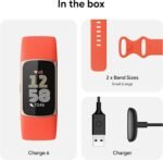 Fitbit Charge 6 Fitness Tracker with Heart Rate, GPS, and Health Tools - Gold Case w/Coral Band, (Renewed) - Image 6