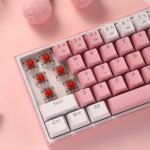 Redragon K617 Fizz 60% Wired RGB Gaming Keyboard, 61 Keys Hot-Swap Compact Mechanical Keyboard w/White and Pink Color Keycaps, Linear Red Switch, Pro Driver/Software Supported - Image 6