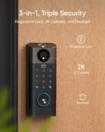 eufy Security Video Smart Lock S330, 3-in-1 Camera+Doorbell+Fingerprint Keyless Entry Door Lock, Smart Wi-Fi Deadbolt for Front Door, App Remote Control, SD Card Required, Chime Included - Image 3