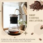 500ml Coffee Decanter Glass Drip Coffee Maker with Reusable Stainless Steel Filter and Grip for Home or Office - Image 5