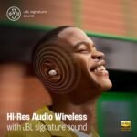 JBL Live Buds 3 - True Wireless Noise-Cancelling Bud-Type Earbuds, 40Hrs Total Playback, Wireless Charging, 6 Mics for Perfect Calls, IP55 Waterproof and dustproof (Black) (Renewed) - Image 4