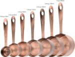 Copper Measuring Cups and Spoons Set 17 for Dry & Liquid, Metric & Us Stainless Steel Measuring Cups and Spoons Set with Leveler for Kitchen & Baking with 3/4 & 2/3 Measurer Cup - Image 4