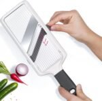 Mandoline Slicer for Kitchen, Adjustable Stainless Steel Blade, Vegetable Slicers, Slicer Vegetable Cutter with NO-slip Grip, Gray - Image 4