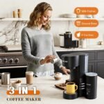 ZACME Single Serve Coffee Maker with Milk Frother, Coffee Machine with Brewing & Frothing System, 28oz Water Tank, Adjustable Brew Strength, Quick Brew, Self-Cleaning - Image 3