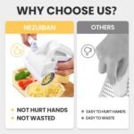 Cheese Grater with Handle, Rotary Cheese Grater,Vegetable, Chocolate, Hard Cheese & Nut Grater,White - Image 3