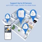 Smart Water Leak Detectors for Home WiFi with App Alerts, Stechro Ajustable 120dB Water Sensor Alarm Leak Detector for Basements Sink Kitchen Laundry, 4 Water Sensors & 1 Gateway - Image 4