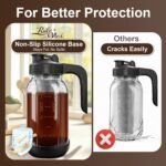 Cold Brew Coffee Maker,64 oz Mason Jar Pour Spout Lid, Coffee Carafe,Refillable Stainless Steel Filter,Non-slip Silicone Sleeve for Glass Pitcher, For Home Baristas & Coffee Enthusiasts - Image 5