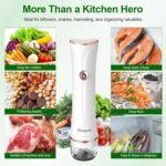 Handheld Vacuum Sealer with 30 Bags & 4 Clips, White, Portable Mini Food Sealer Machine, Battery Powered for Kitchen, Meal Prep, Travel, Marinating, One-Button Operation to Keep Food Fresh - Image 6