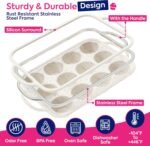 RICCLE Silicone Muffin Pans for Baking with Metal Reinforced Frame, 12-Cup Cupcake Pan, 2 Pcs Muffin Trays for Cupcake Baking, Tray Molds, Oven & Dishwasher Safe, BPA-Free - Image 4