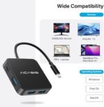 ACASIS USB C Hub 10Gbps, 6-in-1 Multiport Adapter with 4K 60Hz HDMI, 100W Power Delivery, USB A3.2 Data Port, USB C to HDMI Adapter for MacBook, Dell, Lenovo, Surface, iPad PRO, XPS(Black) - Image 5