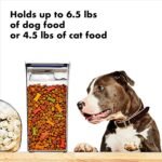 OXO Good Grips Pet POP Container – 6.0 Qt/5.7 L with Half Scoop, Ideal for up to 6.5lbs of Dog Food or 4.5lbs of Cat Food, Airtight Dog and Cat Food Storage Container, BPA Free, Clear - Image 4