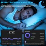Smart Ring for Men Women, Fitness Ring with Sleep Tracker, IP68 Waterproof with Heart Rate, SpO2, Health Activity Trackers, Step Counting,Calorie Pedometer(Black 9) - Image 4
