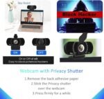 Akyta Webcam for PC, 1080P Webcam with Microphone/Tripod/Privacy Cover/Wide Angle 110°, Plug & Play, USB Web Camera for Laptop Desktop Computer & Video Calling/Streaming/Zoom Conference ﻿ - Image 6