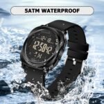 Mens Gold Digital Waterproof Running Wrist Watch for Men Military Sports Tactical Dive Cheap Men's Wrist Watches Digital Black and Silver - Image 3