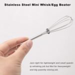 CHuangQi 5 Inch Endurance Stainless Steel Mini Whisk/Egg Beater, Set of 12 - Image 4
