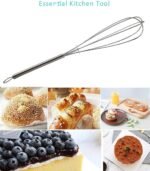 CHuangQi 5 Inch Endurance Stainless Steel Mini Whisk/Egg Beater, Set of 12 - Image 5