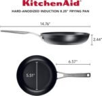 KitchenAid Hard Anodized Induction Nonstick Fry Pan/Skillet, 8.25 Inch, Matte Black - Image 3