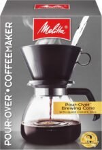 Melitta 52 oz. Pour-Over Coffee Brewer with Glass Carafe, Black - Image 4