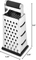 Vertical Stainless Steel Grating Four-sided Boxed Grater For Cucumbers, Carrots And Cheese, Grater, Melon, Planing, Potato, Planer, Non-slip Handle，Peeler - Image 3