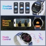 IMIKI Holo Ultra Smart Watch for Men Women 1.6" AMOLED Display with Bluetooth Calling 100+ Sports Modes IP68 Waterproof 7-Day Battery iOS Android Compatible (Black) - Image 3