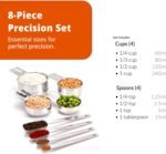 Premium 304 Stainless Steel Measuring Kit - 8-Piece Essential Cups and Spoons for Everyday Use, Stackable & Durable - Image 3