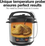 Hamilton Beach 6-in-1 Electric Pressure Cooker with Temperature Probe, Slow Cooks, Sautés, Browns, Steams, Rice Function, Egg and More, 6 Quart Capacity, Stainless Steel (34506) - Image 3