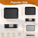 4 Pcs Deep Lasagna Baking Pan for Oven, 16/13.8/10 Inch Baking Dishes for Oven, Roasting Pans with Stainless Steel Handles, Heavy Duty Bakeware for Cake and Brownie - Image 3