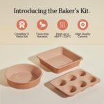 Our Place Wonder Oven Baker’s Kit – 3-Piece Toxin-Free Ceramic Nonstick Bakeware Set (8” Round, 8” Square, 6-Cup Muffin Pan) - Oven-Safe up to 450°F - Spice - Image 4