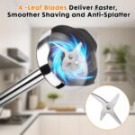 Immersion 8 in 1 Hand Blender 25 Speed & Turbo Mode Handheld Blenders Electric Sitck Blender with Beaker Chopper Milk Frother Frother Grinder and Mixer - Image 4