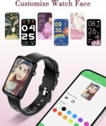 Fitness Watches for Women, LYNN2 Fitness Tracker with Heart Rate Monitor Blood Oxygen/Sleep Tracker Pedometer, Slim Step Tracker Watch for iOS/Android Phones Waterproof (Black) - Image 4