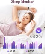 Fitness Watches for Women, LYNN2 Fitness Tracker with Heart Rate Monitor Blood Oxygen/Sleep Tracker Pedometer, Slim Step Tracker Watch for iOS/Android Phones Waterproof (Black) - Image 5