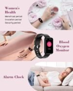 Fitness Watches for Women, LYNN2 Fitness Tracker with Heart Rate Monitor Blood Oxygen/Sleep Tracker Pedometer, Slim Step Tracker Watch for iOS/Android Phones Waterproof (Black) - Image 6