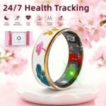 Smart Ring Health Tracker, Men & Women, Featuring a Heart Rate Monitor, Sleep Tracker, 8 Exercise Modes, Step Counter, IP68 Waterproof(White, 9) - Image 3