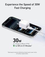 Anker Nano USB C Charger Block, 30W PIQ 3.0 Foldable iPhone Charger Fast Charging for iPhone 17/16 Series, Galaxy, iPad, Compatible with MagSafe - Image 4