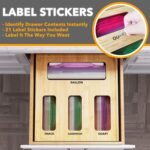 SpaceAid Bag Storage Organizer for Kitchen Drawer, Bamboo Organizer, Compatible with Gallon, Quart, Sandwich and Snack Variety Size Bag (1 Box 4 Slots) - Image 4